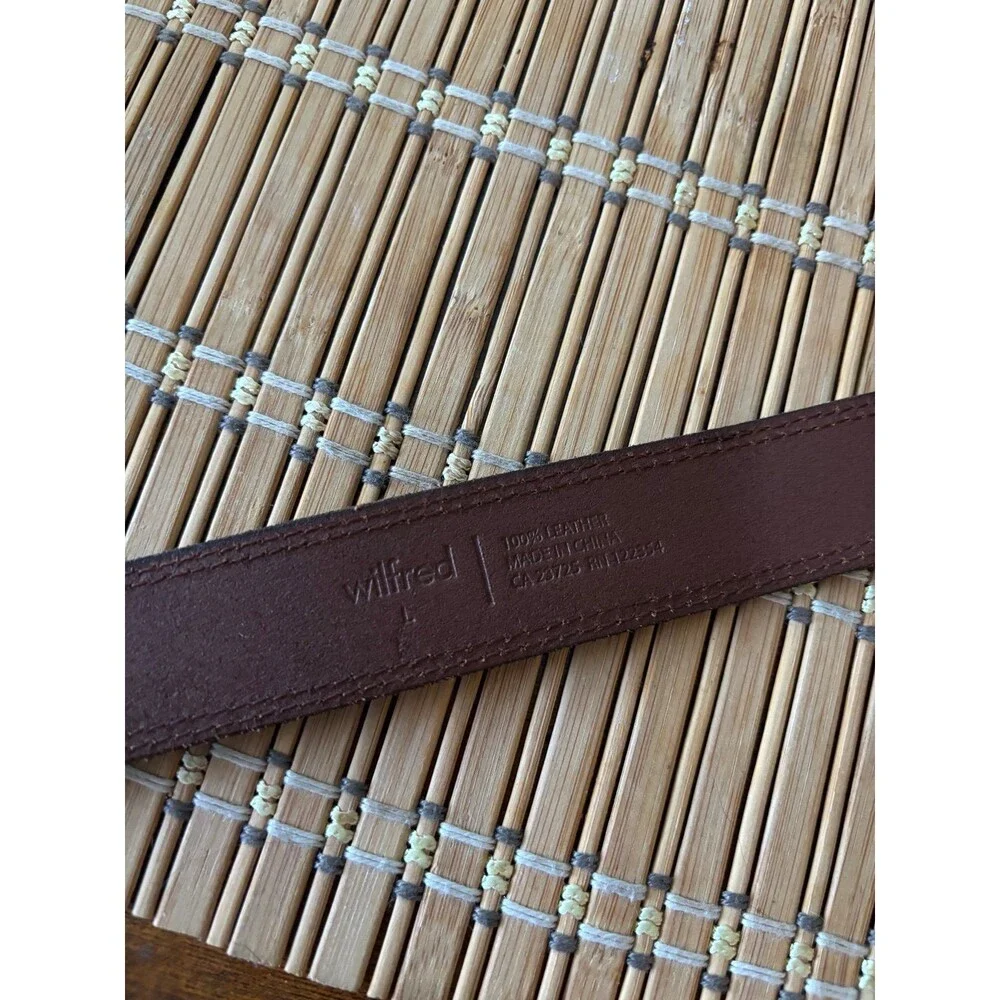 Aritzia Wilfred brown 100% leather belt Size L